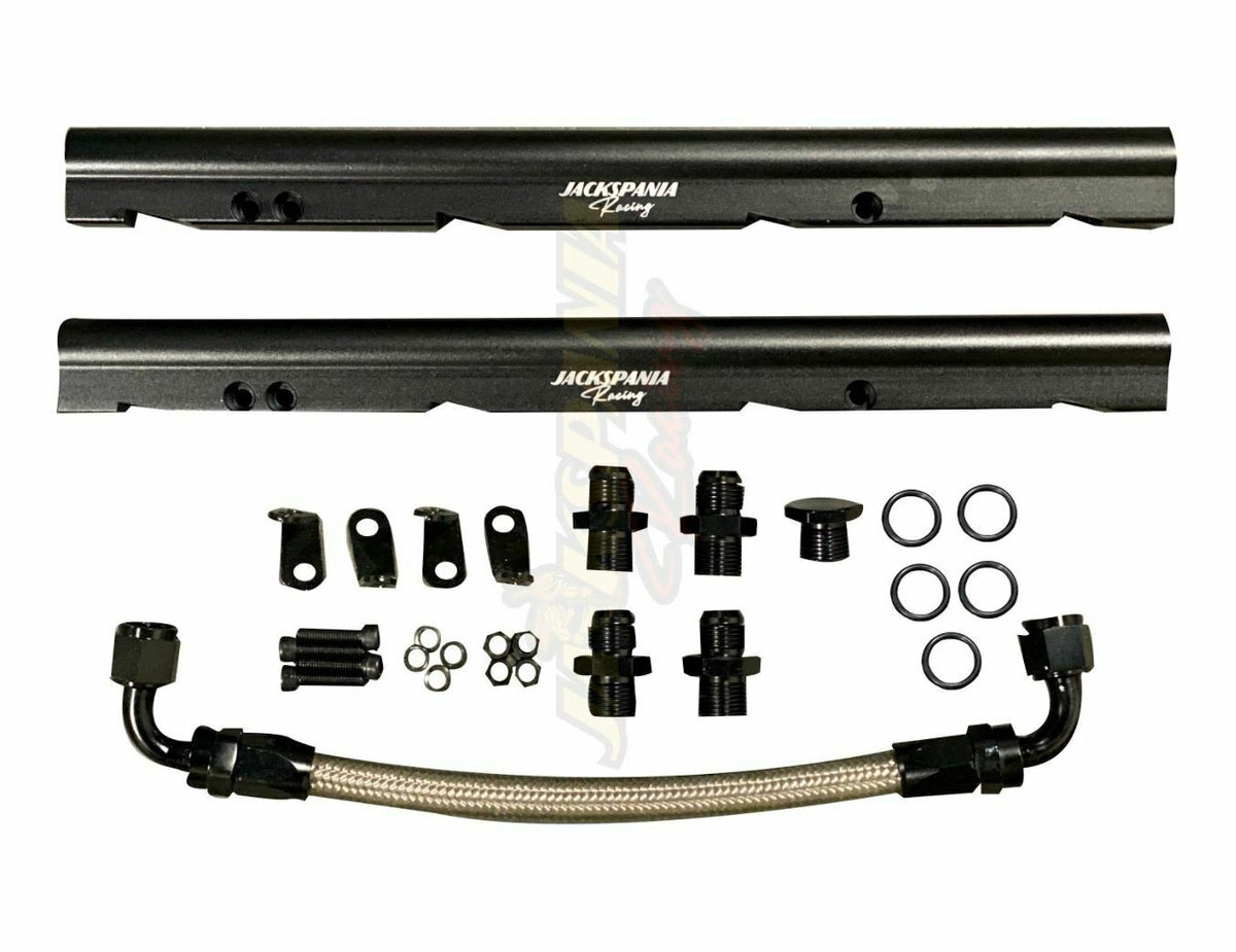 Billet OE LS Fuel Rail Kit For GM Stock Intake Manifold LS1 LS2 LS6 V8 JackSpania Racing