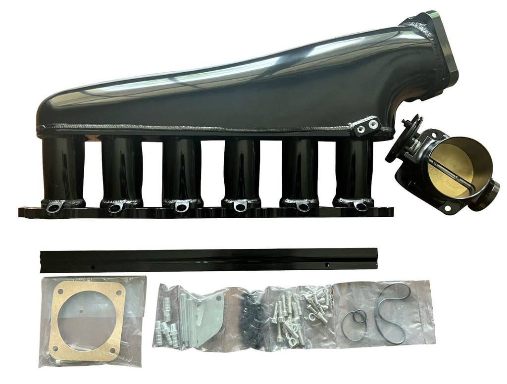 2JZ GE Billet Intake Manifold Fuel Rail Throttle Body 90mm TB Supra 2J Swap 2JZ - Jack Spania Racing