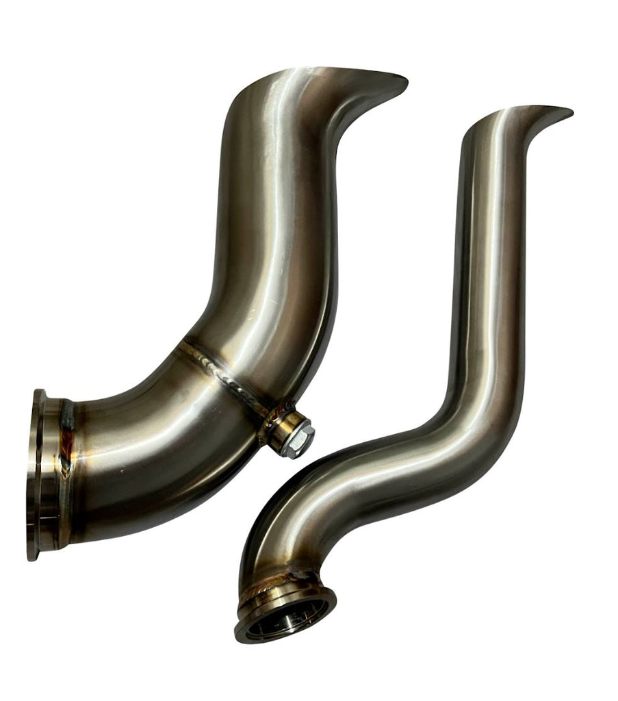 B Series Tear Drop Hood Exit Up Pipe Dump Tube for Top Mount Turbo Manifold USA - Jack Spania Racing