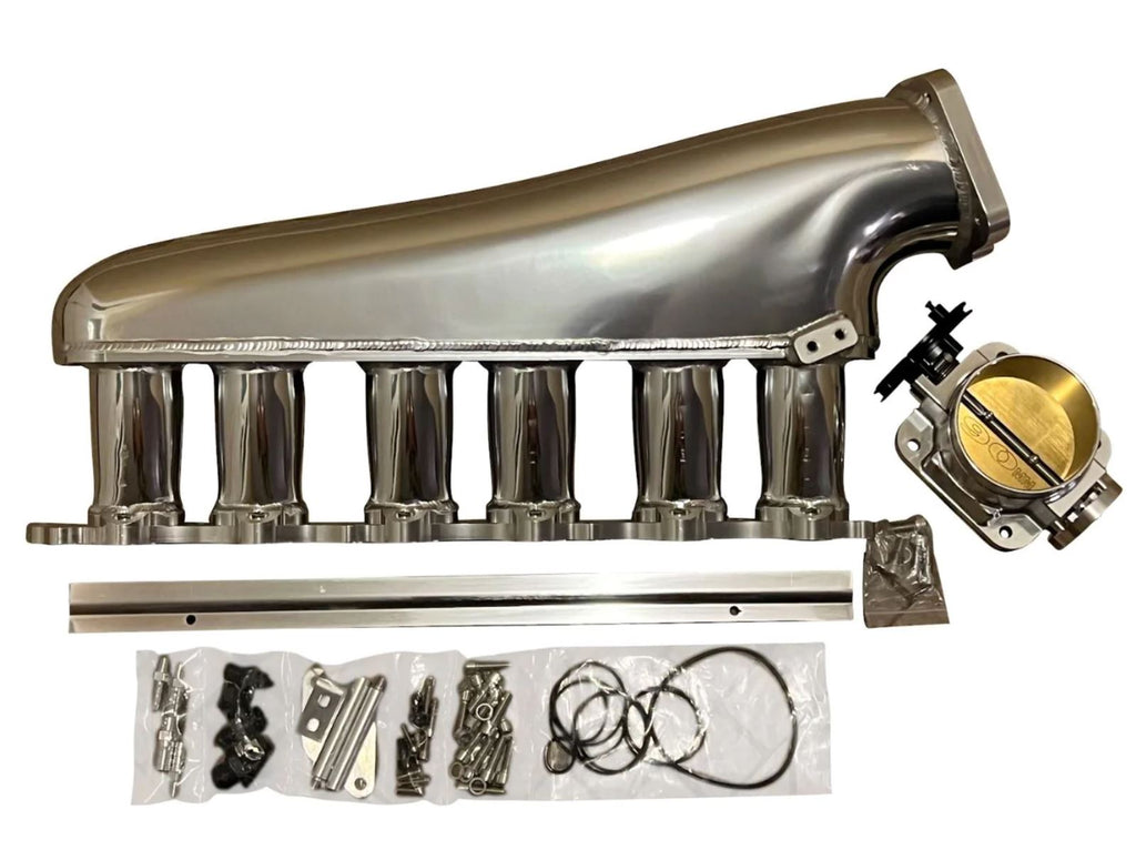 2JZ GE Billet Intake Manifold Fuel Rail Throttle Body 90mm TB Supra 2J Swap 2JZ - Jack Spania Racing