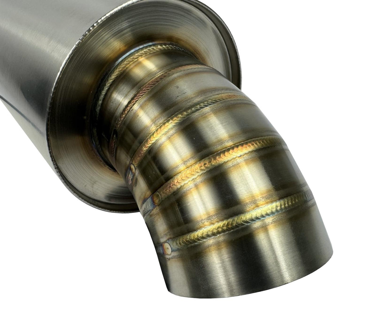 3" Inlet Turn Down Pie Cut Dolphin Muffler Stainless Steel JackSpania