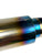 Universal 3-inch burnt titanium pie cut turndown muffler exhaust for racing cars, showcasing the polished titanium finish and pipe design.