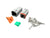 Deutsch DT male and female mating connector kit with pins and sockets, available in 2 to 12-pin configurations, by JackSpania Racing.