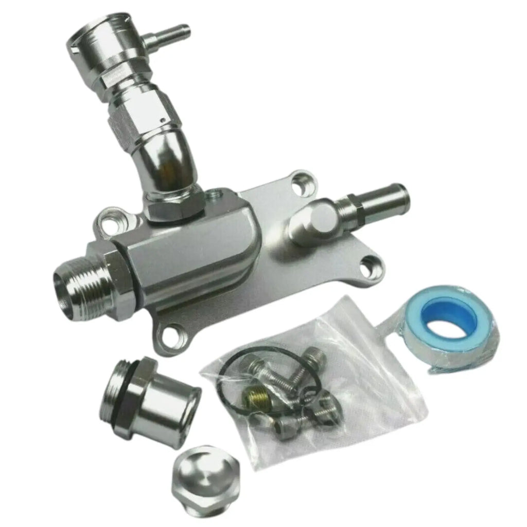 Jack Spania Racing K Series upper coolant housing temp sensor for K20Z3 and K24 engines, with 16AN fitting.