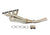 BMW E30, E36, Z3 1.8L 1.9L DOHC exhaust header from JackSpania Racing, showing the metal tubing and flange connection.