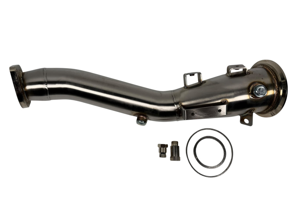 JackSpania Racing race downpipe with cat simulator for Lexus IS200T, IS300, RC200T 2.0T I4 2015-2021, automotive exhaust upgrade