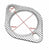 2.5" 3” Inch 2 Bolt Catback Exhaust Header Manifold Collector Flange Gasket 76mm X2
