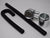 BMW N54 engine oil catch can by Jack Spania Racing with double baffling and silicone hoses, designed for 135i, 335i, and 535i models.