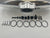 Center feed intake manifold fuel rail for BMW N54 135i 335i 535i E90 engine, by Jack Spania Racing, showing metal components.