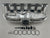 Center feed intake manifold fuel rail for BMW N54 135i, 335i, 535i E90 engine, by Jack Spania Racing, with visible metal components.