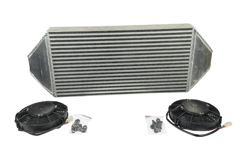 External Radiator Combo Backdoor Front Mount Intercooler Dual 3