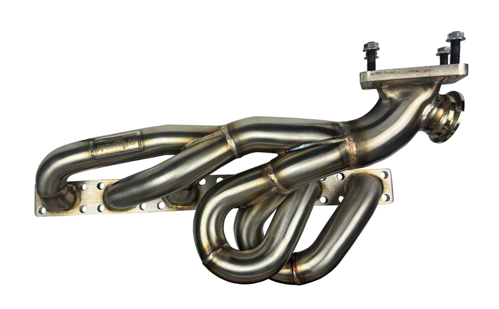 E46 Rear Tubular BMW E46 E36 E39 Tubular Top Mount Turbo Manifold T3 T4 Flange 44mm ...