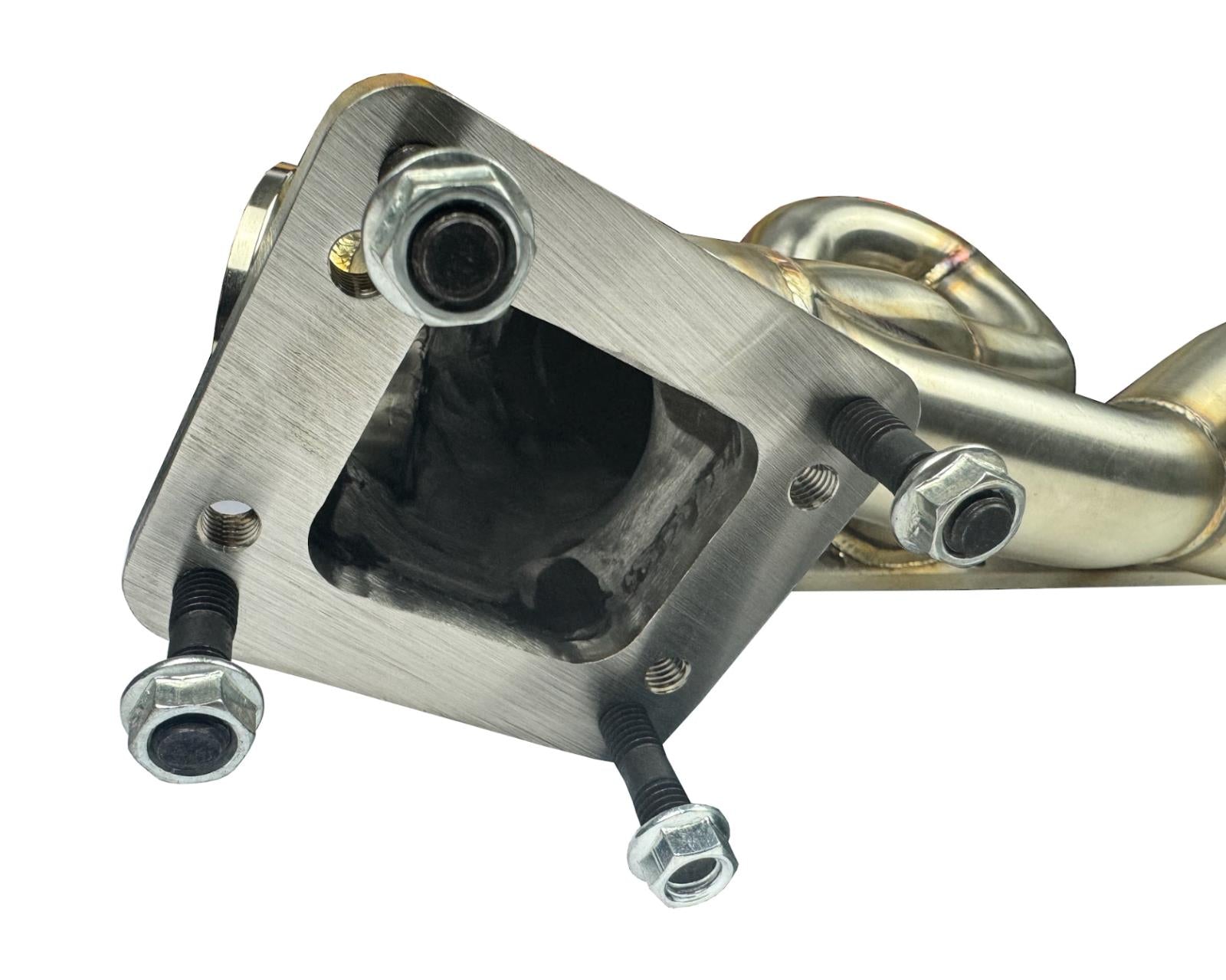 E46 Rear Tubular BMW E46 E36 E39 Tubular Top Mount Turbo Manifold T3 T4 Flange 44mm ...