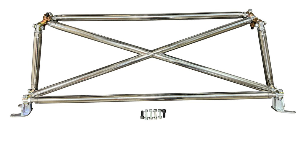 Polished Tubular Multipoint Crossbar X-Bar For Honda Civic EG EG6 1992-1995