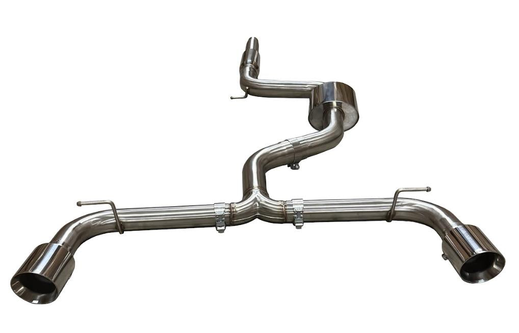 3" Stainless Dual Catback Exhaust Muffler For 15-17 VW Golf GTI 2.0L Turbo MK7