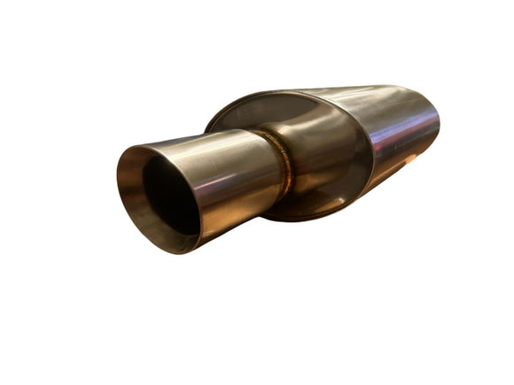 Dual Wall Short Tip 2.5 Inch Muffler Oval 2.5