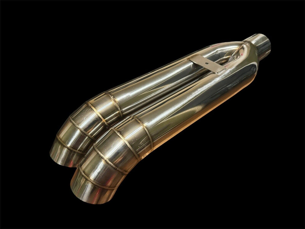 Dual Tip Stainless Steel Blastpipe Blast Pipe 3 inch 3" Turn Down Pie Cut VIP