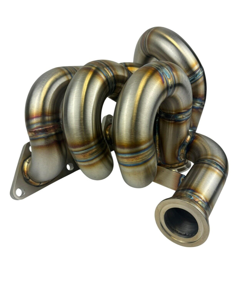 316SS Tubular Turbo Manifold Evo 7 8 9 4G63 44mm Wastegate Vband Garrett G25 G30