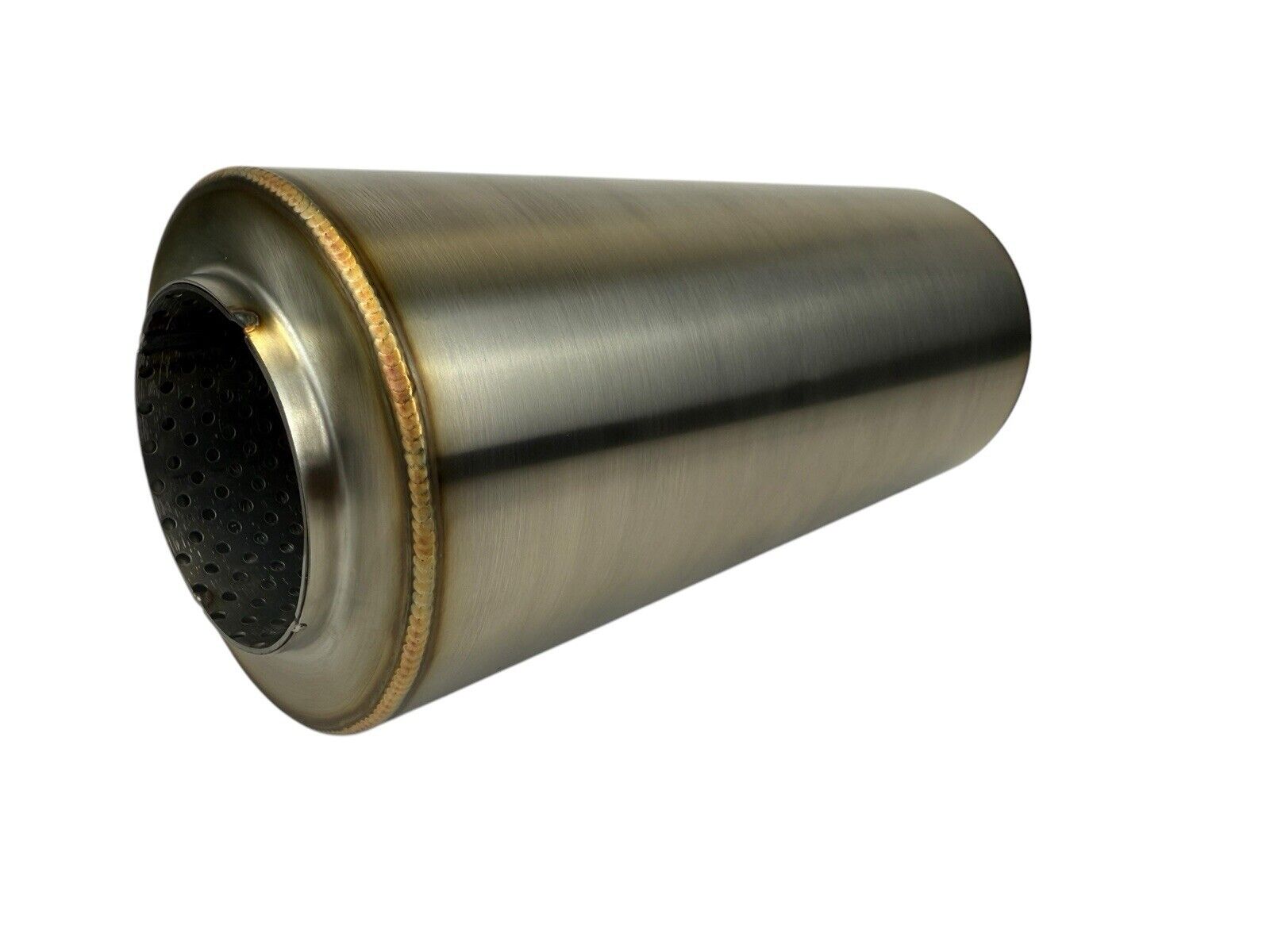 2Pcs Exhaust Muffler Resonator 2.5" In/Out 12" L Universal Silencer - Foto 5