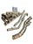 BMW S58 G80 G82 G83 G87 single turbo manifold hot-side kit by JackSpania Racing, showing metallic turbo manifold components.