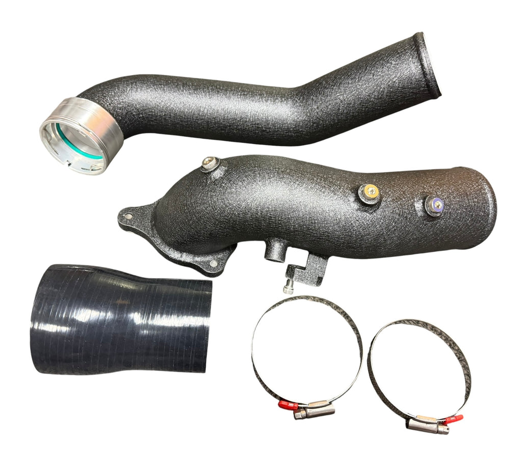 JackSpania Racing turbo charge pipe upgrade kit for BMW G20/G29 and Toyota GR Supra A90 B58 3.0L engine parts.
