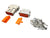 Deutsch DTM male and female mating connector kit with pins and sockets, featuring high-quality automotive electrical connectors.