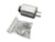 JackSpania Racing billet aluminum power steering tank reservoir with cap and universal bracket, bolt-on suspension part for performance vehicles.