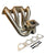 JackSpania Racing B Series T3 T4 top mount turbo manifold for B16 B18 B20 engines, featuring 44mm exhaust port openings.