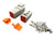 Deutsch DTM male and female mating connector kit with pins and sockets, suitable for automotive or electrical applications, by JackSpania Racing.