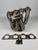 JackSpania Racing B Series top mount turbo manifold for B16, B18, B20 engines with T3/T4 flange, compatible with Precision PTE V-band exhaust parts.