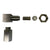 JackSpania Racing 90° O2 oxygen sensor spacer for P0420/P0042/P0430 check engine light repair, shown installed on vehicle exhaust system.
