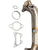 High Flow Race Downpipe for 2006-2015 Honda Civic 1.8L R18A by JackSpania Racing, showcasing the stainless steel exhaust component.