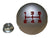 Jack Spania Racing 5-speed Type R shift knob for Honda Acura Civic Si interior, solid M10 x 1.5, black with silver accents.