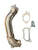High-flow performance downpipe for 2013–2017 Honda Accord K24 9th Gen 2.4L by JackSpania Racing, showing the polished metal pipe.