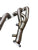 Exhaust headers for BMW E46 99-00 323/328, E39 528/525, Z3 2.5 3.0 96-01 M52 by JackSpania Racing, showing metal construction.