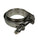 Stainless steel JackSpania Racing V-band clamp with male and female flanges, available in 2.5 to 4 inch sizes for exhaust systems.