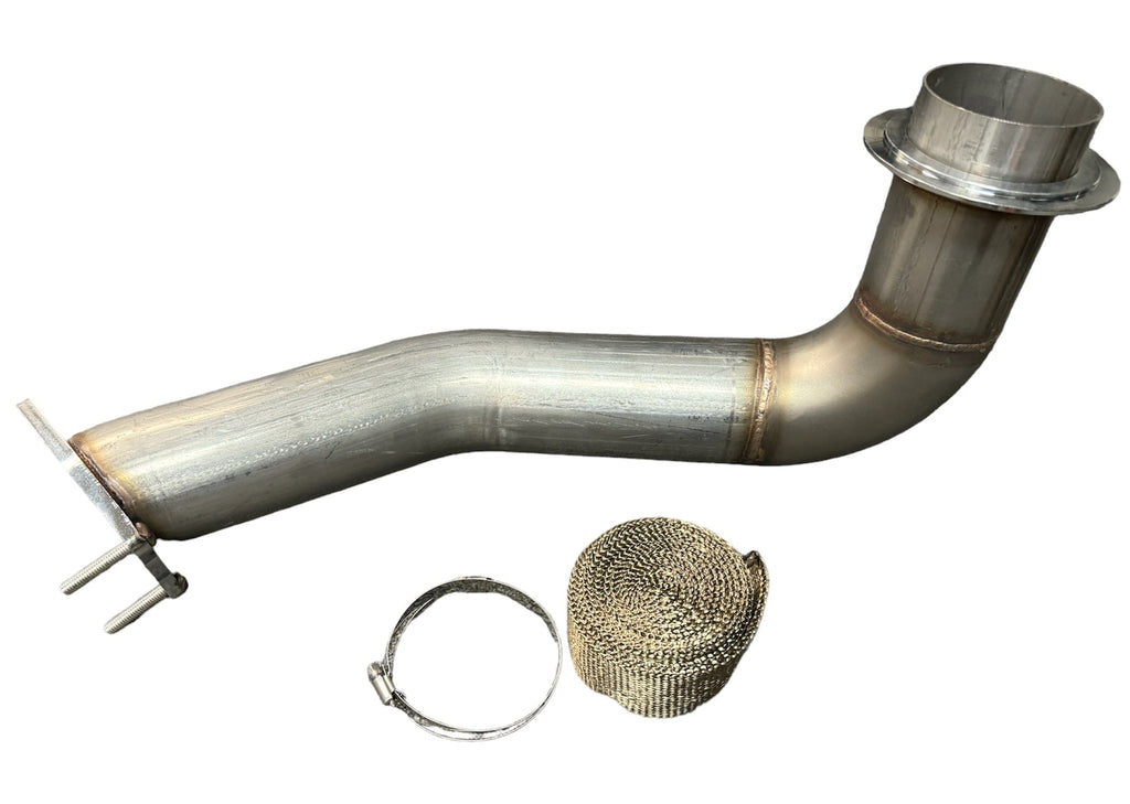 3.5" Downpipe Down Pipe For GM GMC Sierra Chevrolet Silverado Duramax L5P 2017-2023 - JackSpania Racing