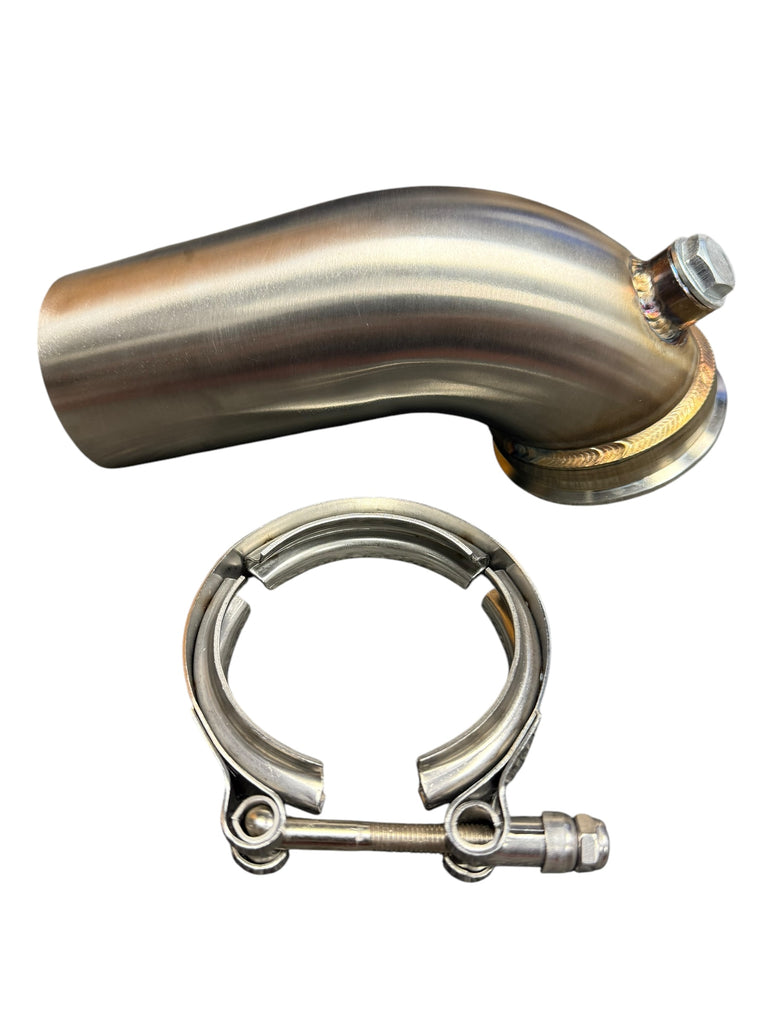 3" 3 Inch Downpipe Down Pipe Garrett V Band Turbo 90 Degree Exhaust Flange O2 Bung