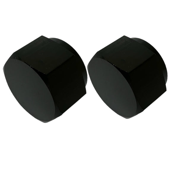 2X 10AN Black Aluminum O-Ring Flare Caps for Coolant, Air, Fuel & Oil - JackSpania Racing