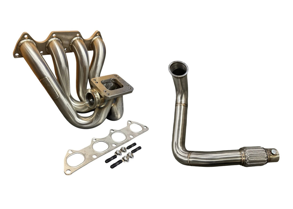 Jack Spania Racing B Series T3 T4 Top Mount Turbo Manifold Pipe for Honda GSR B16 B18 B20 Civic Si DC2, 44mm exhaust outlet