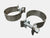 JackSpania Racing stainless steel exhaust pipe clamps in 1.5, 2.5, and 2.75 inches, adjustable for secure sealing and durability.