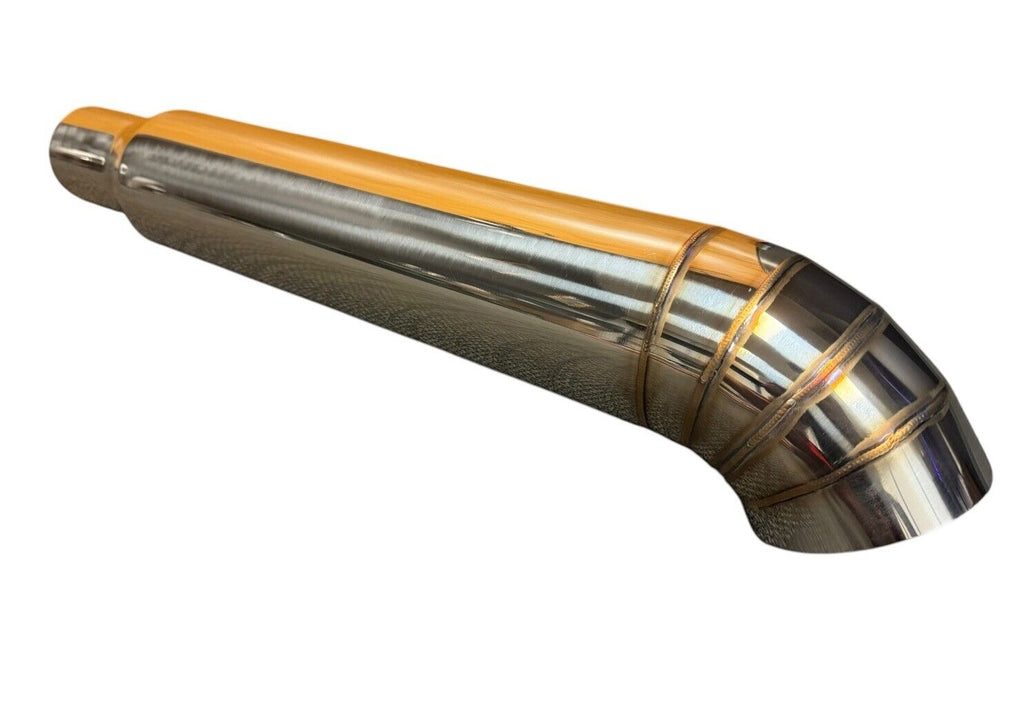 Single Tip Stainless Blastpipe Blast Pipe 3 inch to "4 Turn Down Pie Cut VIP