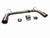 Polished axle back muffler exhaust for BMW F30 F32 335i 435i, JackSpania Racing, showing the shiny metal finish and exhaust tips.