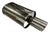 Dual Wall Universal Short Tip 3 Inch Muffler Oval 3" Inlet 3.5" Outlet Polished