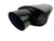 Black Single Wall Universal Short Tip 3 Inch Muffler Oval 3" Inlet 3.5" Outlet