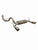 Stainless steel dual-tip cat-back exhaust system for 2007-2018 Jeep Wrangler JK by JackSpania Racing, showing polished tips and piping.