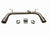 Polished axle back muffler exhaust for BMW F30 F32 335i 435i, by JackSpania Racing, showing the shiny metal finish and exhaust tips.