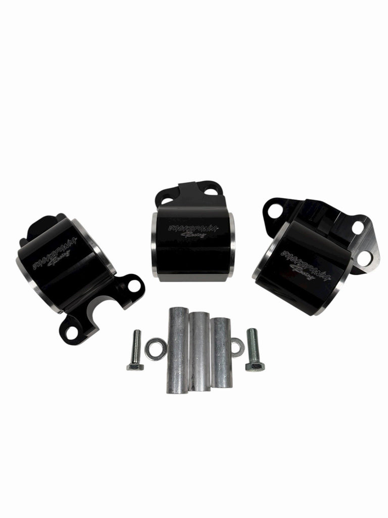 JackSpania Racing B D Series solid engine mount for Honda Acura EG 92-95 Civic Integra DC2, showcasing the durable metal construction.