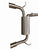 Stainless steel dual tip exhaust system for 2007-2018 Jeep Wrangler JK, by JackSpania Racing, with visible exhaust tips and piping.