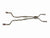 Dual 3-inch cat back exhaust muffler system for 2016-2023 Infiniti Q50 Q60 3.0T RWD by JackSpania Racing, showing polished metal pipes.